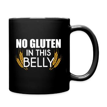 No Gluten In This Belly - Allergie Allergiker - Tasse einfarbig - Schwarz - Rechts