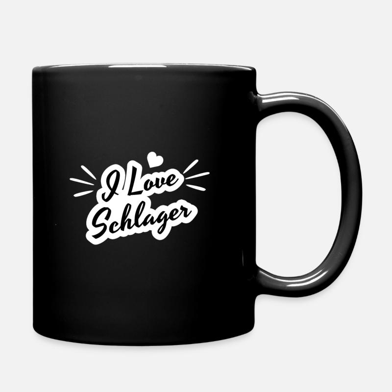 Ich liebe SChlager - Tasse einfarbig - Schwarz