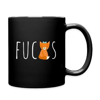 Fuchs Kinder Geschenk Geburtstag Pyjama Schlafen - Tasse einfarbig - Schwarz - Rechts