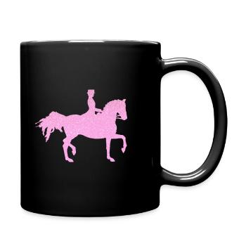 Dressurpferd rosa - Tasse einfarbig - Schwarz - Rechts