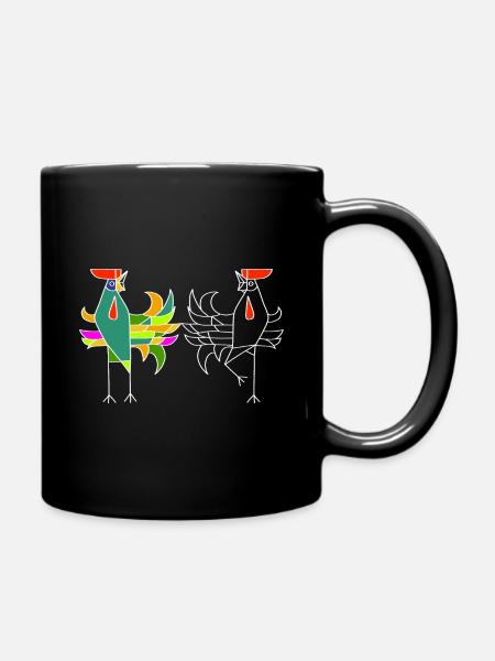 rooster - Full Colour Mug - black
