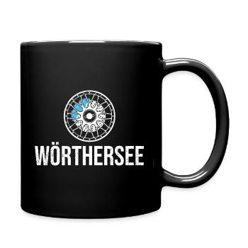 Jante d’accord Wörthersee - turquoise vintage - Mug uni - noir - Droite