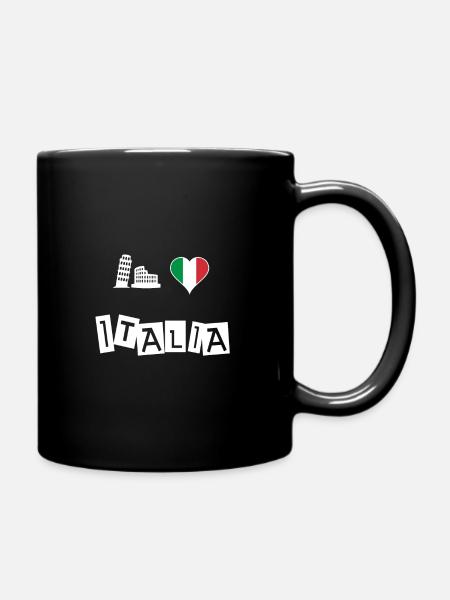 Io amo l’Italia Pisa Colosseo - Mug uni - noir