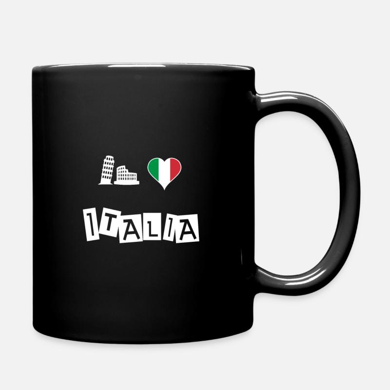 Io amo l’Italia Pisa Colosseo - Mug uni - noir