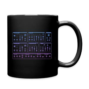 Synthesizer | Gradient Synth - Tasse einfarbig - Schwarz - Rechts