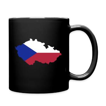 Tschechien - Tasse einfarbig - Schwarz - Rechts