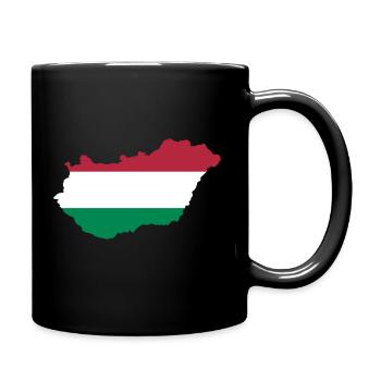 Ungarn - Tasse einfarbig - Schwarz - Rechts