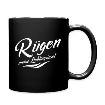 Rügen - meine Lieblingsinsel - Tasse einfarbig - Schwarz - Rechts