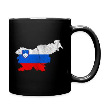 Slowenien Flagge Landkarte Slovenija Geschenk - Tasse einfarbig - Schwarz - Rechts
