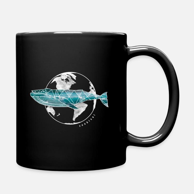 earth whale - Tasse einfarbig - Schwarz