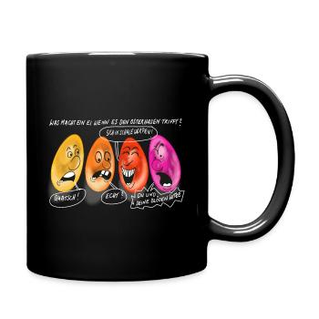 Ostereier - Tasse einfarbig - Schwarz - Rechts