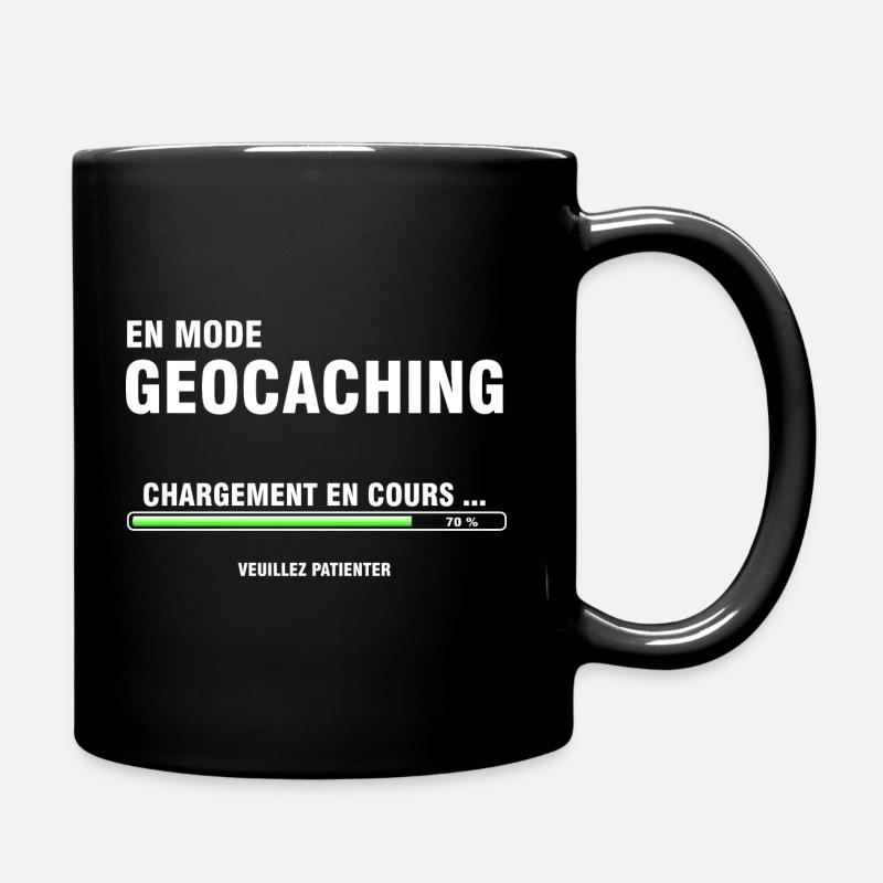 "En mode geocaching" T-shirt humour - Mug uni - noir