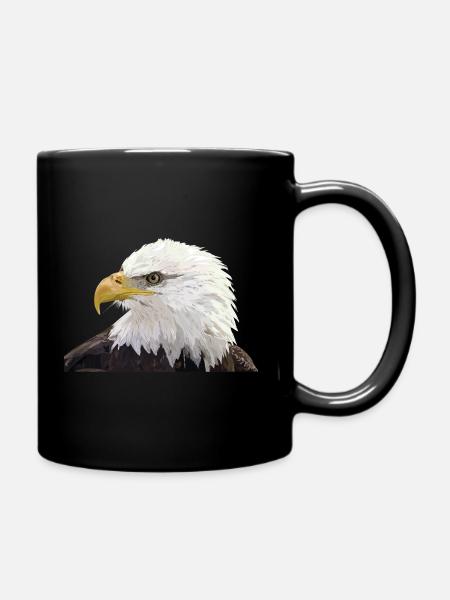 Bald eagle - Full Colour Mug - black