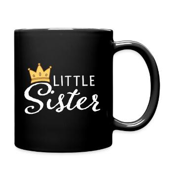 Little Sister Little sister sibling girl - Full Colour Mug - black - Right