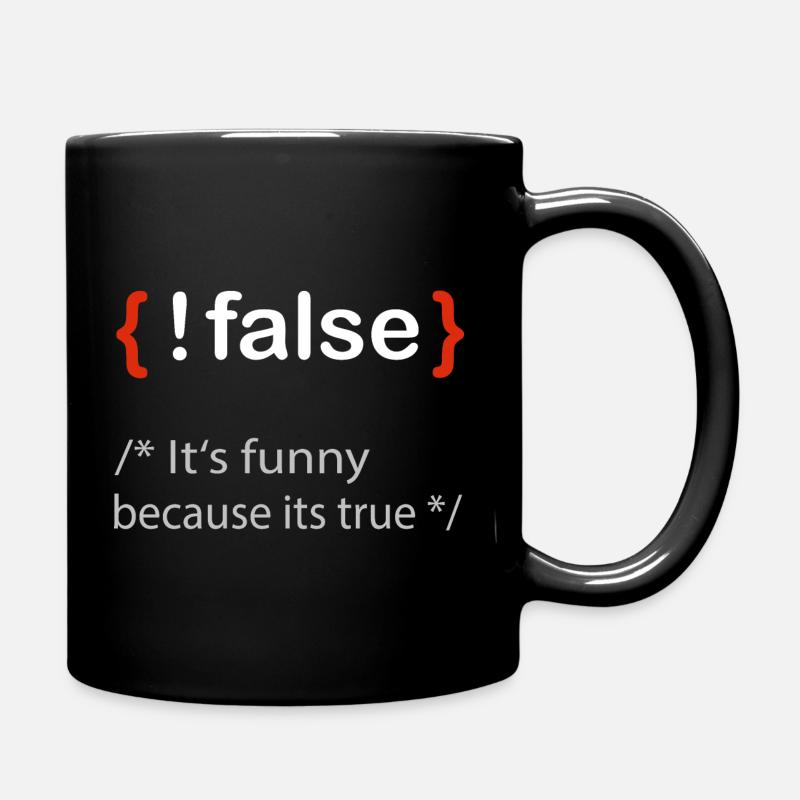 Programmierer false true Informatiker Student - Tasse einfarbig - Schwarz