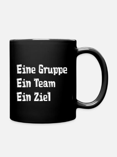 Gruppe, Team, Ziel - Tasse einfarbig - Schwarz