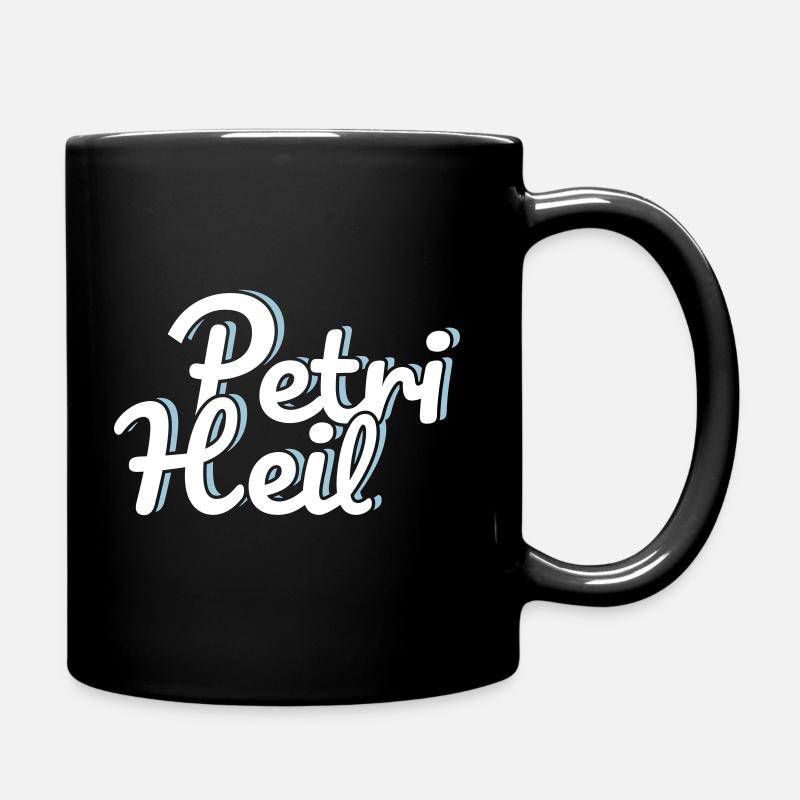 Petri Heil - Tasse einfarbig - Schwarz