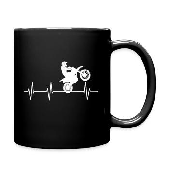 Fréquence cardiaque de moto - Mug uni - noir - Droite