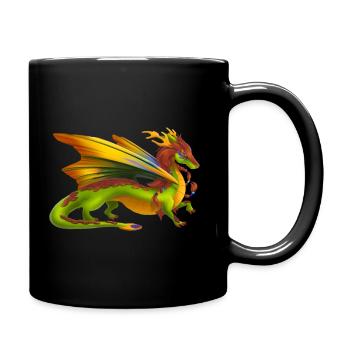 Magical Earth Dragon - Dragons of the Elements - Full Colour Mug - black - Right