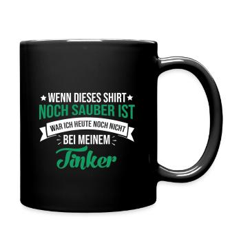 Tinker Pferd Pferdespruch Vanner Gypsy cob lustig - Tasse einfarbig - Schwarz - Rechts