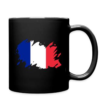 Frankreich Flagge Trikolore Paris Nizza Lyon - Tasse einfarbig - Schwarz - Rechts