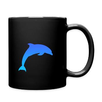 Delfin Dolphin - Tasse einfarbig - Schwarz - Rechts