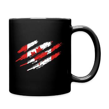 Canada drapeau à gratter feuille d'érable feuille d'érable - Mug uni - noir - Droite