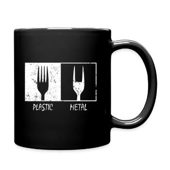 Gabel Fork - Tasse einfarbig - Schwarz - Rechts