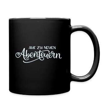 Neue Abenteuer - Tasse einfarbig - Schwarz - Rechts