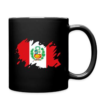 Peru Flagge Südamerika Cusco Peruanische Fahne - Tasse einfarbig - Schwarz - Rechts