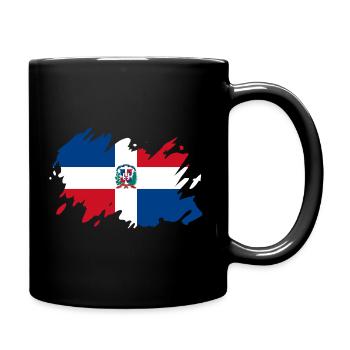 Dominican Republic Flag Color Splash Squirt - Full Colour Mug - black - Right