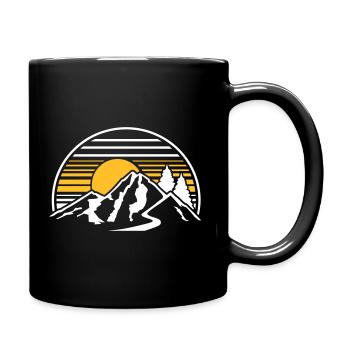 les montagnes - Mug uni - noir - Droite