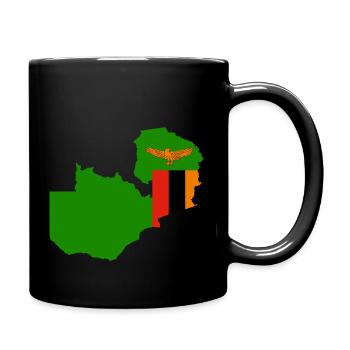 Zambia flag - Full Colour Mug - black - Right