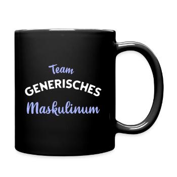 Gender Gender Madness Generic Masculine Funny - Full Colour Mug - black - Right