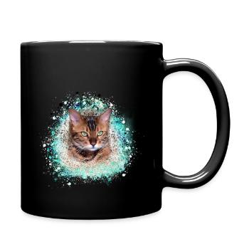 American Lynx, Katze, bengal, Leo, tiger, Malerei, - Tasse einfarbig - Schwarz - Rechts