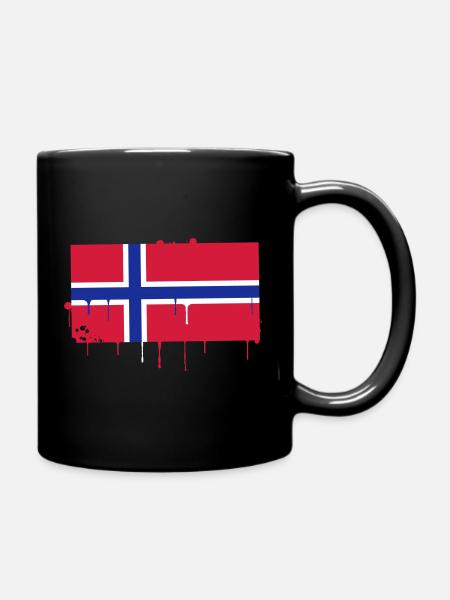 Flagge Norwegens - Tasse einfarbig - Schwarz