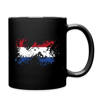 Netherlands Holland Dutch Flag Blobs - Full Colour Mug - black - Right