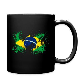 Brésil Drapeau brésilien Couleurs de drapeau brésilien - Mug uni - noir - Droite