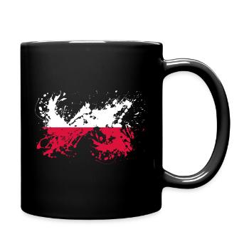 Pologne Drapeau polonais Drapeau Taches de couleur - Mug uni - noir - Droite