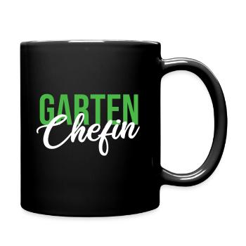 Garten Chefin Gärtnerin Garten - Tasse einfarbig - Schwarz - Rechts