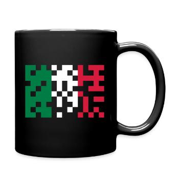 italia flag pixel - Full Colour Mug - black - Right