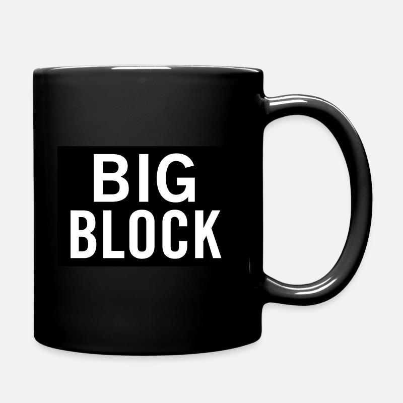 Big Block - Tasse einfarbig - Schwarz