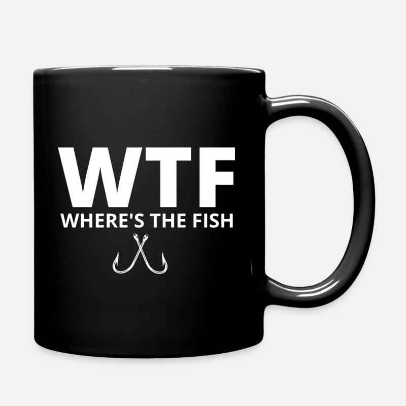 WTF où est le poisson - Mug uni - noir
