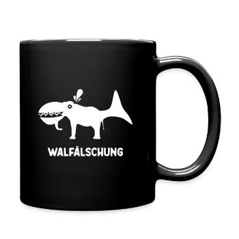 Walfälschung Elefant im Wal Kostüm - Tasse einfarbig - Schwarz - Rechts