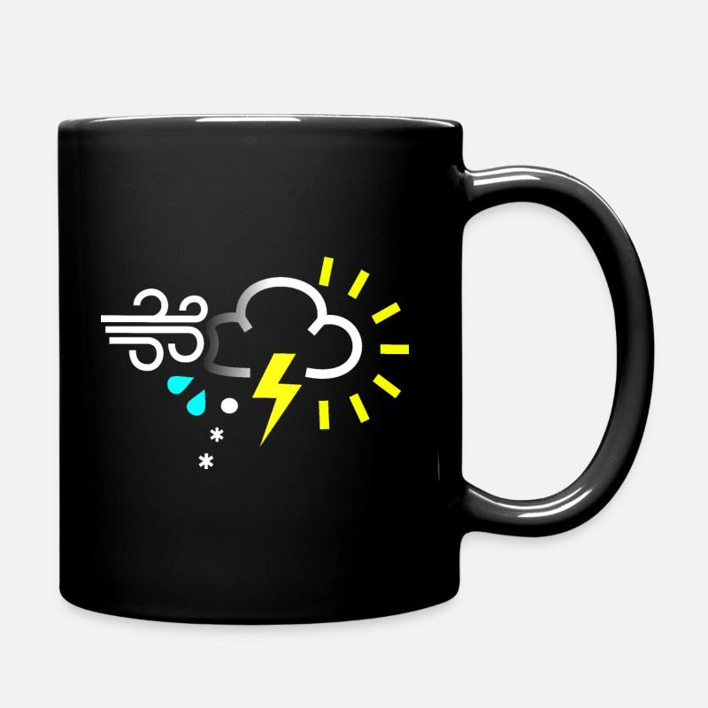 Die heutige Prognose - Tasse einfarbig - Schwarz