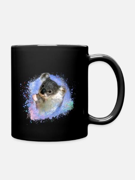 koala ,bunt,graffiti,malerei,koala bär - Tasse einfarbig - Schwarz