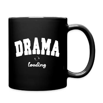 Drama loading - Tasse einfarbig - Schwarz - Rechts