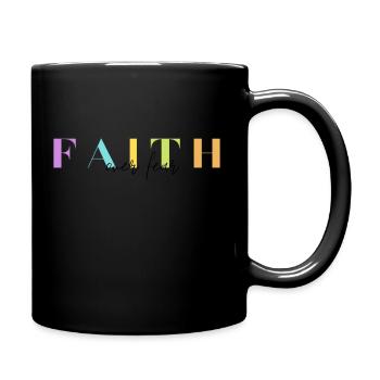 FAITH OVER FEAR - Tasse einfarbig - Schwarz - Rechts