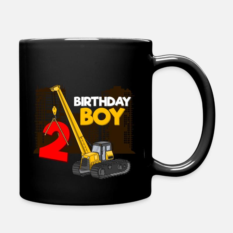 Birthday boys second birthday 2. - Full Colour Mug - black