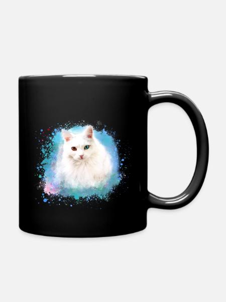 perserkatze,katze,ragdoll,siamkatze - Tasse einfarbig - Schwarz